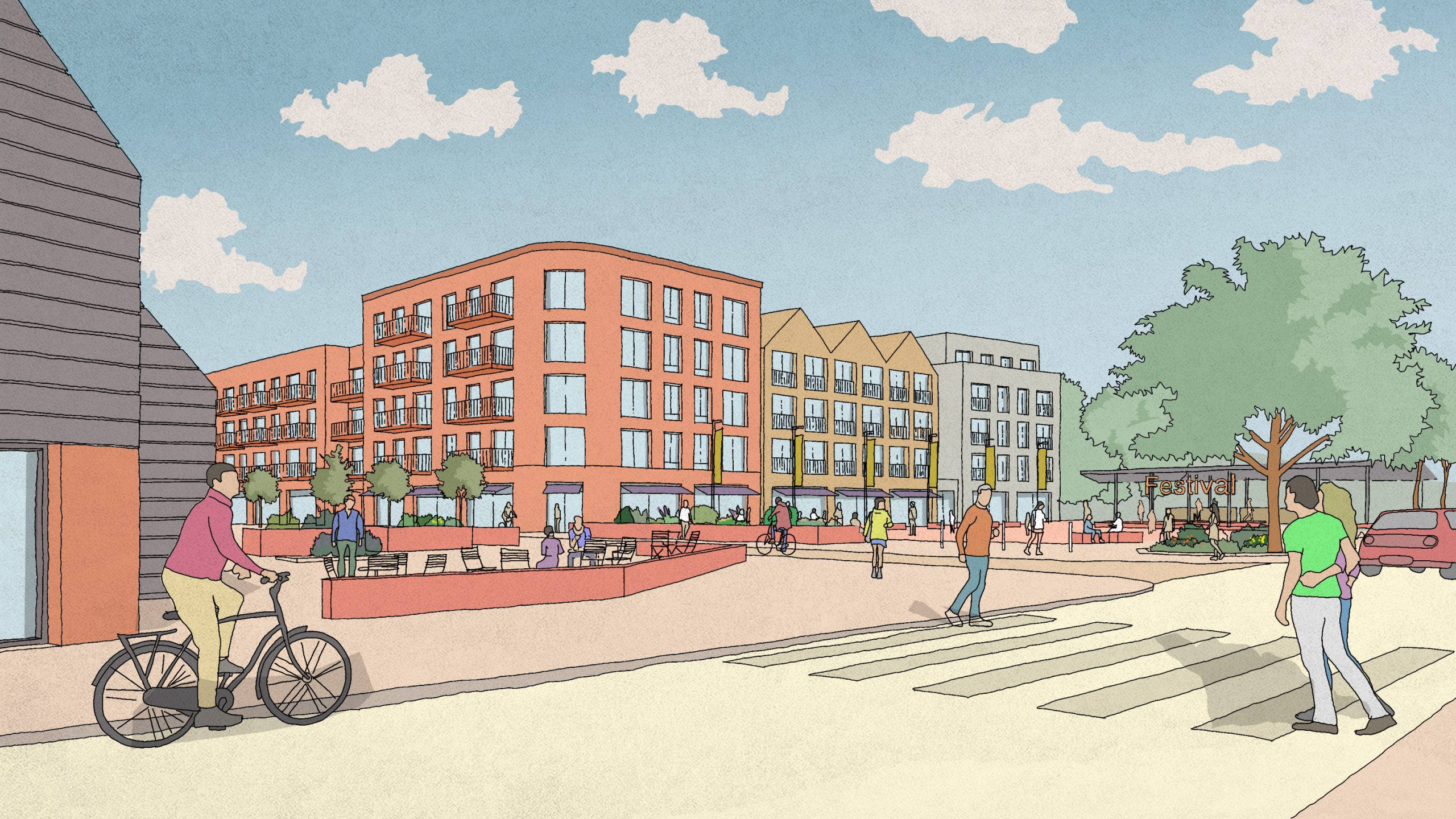 Illustrative sketch of proposals for Old River Lane